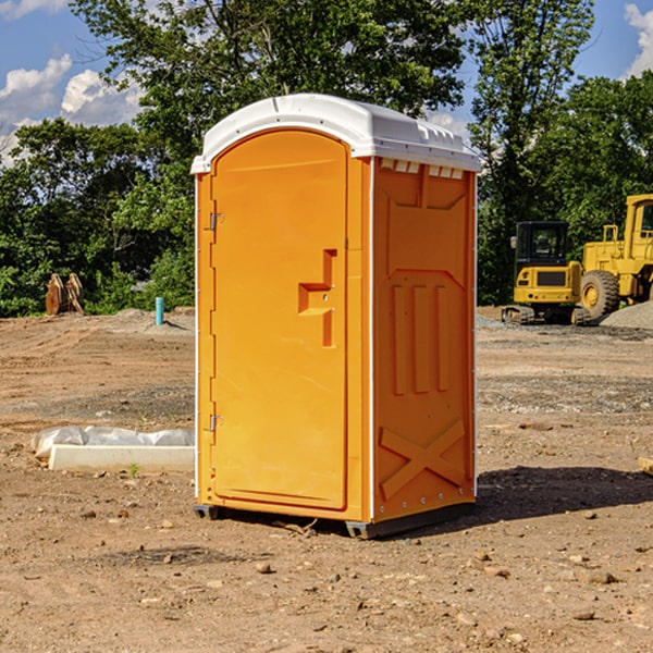 how often are the portable restrooms cleaned and serviced during a rental period in Fort Hall